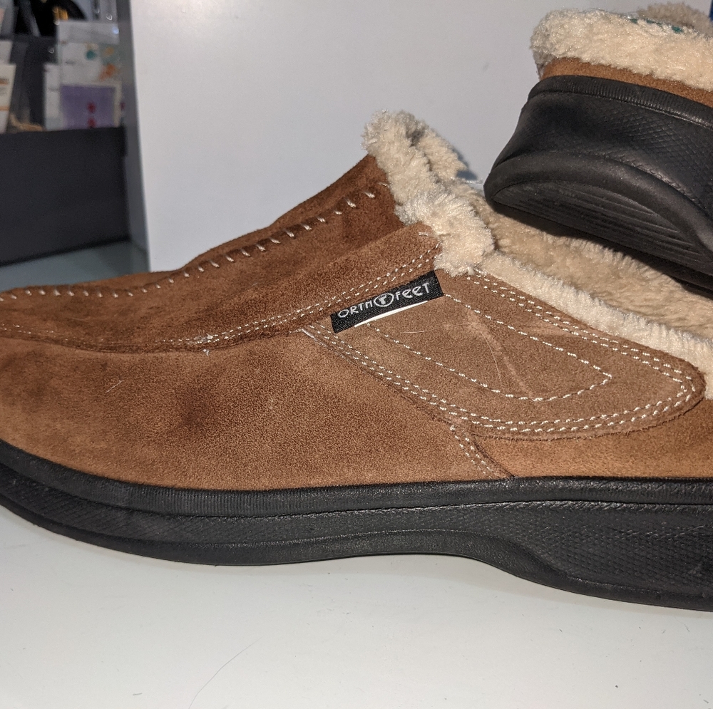 Orthofeet Asheville Brown Slippers